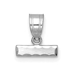 14kw Small Brushed Diamond-cut Number Top Charm