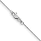 14K White Gold .6mm Round Snake with Lobster Clasp Chain
