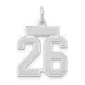14kw Small Satin Number 26 Charm