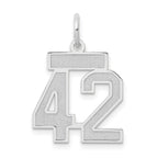 14kw Small Satin Number 42 Charm