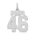 14kw Small Satin Number 46 Charm