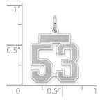 14kw Small Satin Number 53 Charm