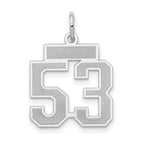 14kw Small Satin Number 53 Charm