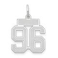14kw Small Satin Number 96 Charm