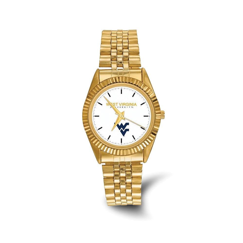 LogoArt West Virginia University Pro Gold-tone Gents Quartz Watch