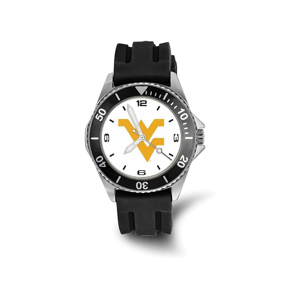 LogoArt West Virginia University Collegiate Gents Silicone Strap Quartz Watch