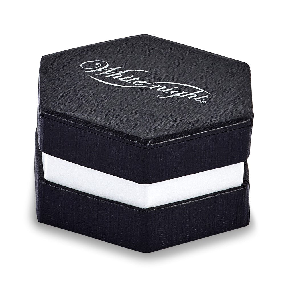 White Night Sterling Silver Rhodium-plated Black and White Diamond Hearts Ring