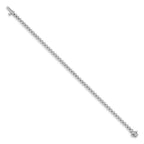 14k White Gold Complete 1 carat Round A Diamond 4-prong 7 inch Tennis Bracelet