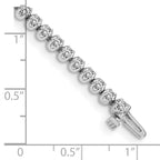 14k White Gold Complete 2.09 carat Round AAA Diamond 4-prong 7 inch Tennis Bracelet