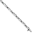 14k White Gold Complete 2.09 carat Round AA Diamond 4-prong 7 inch Tennis Bracelet