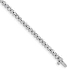 14k White Gold Complete 2.09 carat Round A Diamond 4-prong 7 inch Tennis Bracelet