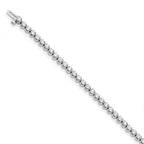 14k White Gold Complete 3.15 carat A Diamond 4-prong 7 inch Tennis Bracelet