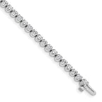 14k White Gold Complete 3.15 carat A Diamond 4-prong 7 inch Tennis Bracelet