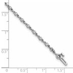 14k White Gold Complete 7/8 carat Round A Diamond 2-prong 7 inch Tennis Bracelet