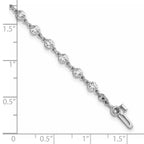 14k White Gold Complete 2.25 carat Round AA Diamond 2-prong 7 inch Tennis Bracelet
