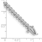 14k White Gold Complete 0.93 carat Round AA Diamond Fancy Spiral 7 inch Tennis Bracelet