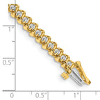 14k Complete 1.4 carat Round VS Diamond Fancy Spiral 7 inch Tennis Bracelet
