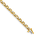 14k Complete 1.4 carat Round VS Diamond Fancy Spiral 7 inch Tennis Bracelet