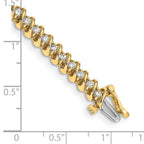 14k Complete 1.95 carat Round A Diamond Fancy Spiral 7 inch Tennis Bracelet