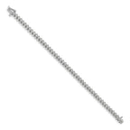 14k White Gold Complete 1.95 carat Round A Diamond Fancy Spiral 7 inch Tennis Bracelet