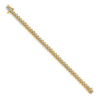 14k Complete 2.25 carat Round A Diamond Fancy Spiral 7 inch Tennis Bracelet