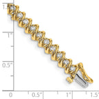 14k Complete 2.25 carat Round A Diamond Fancy Spiral 7 inch Tennis Bracelet