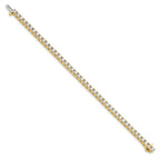 14ky 7.00ctw. Colorless Moissanite 4 Prong Tennis Bracelet