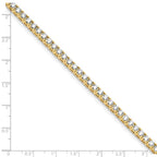 14ky 7.00ctw. Colorless Moissanite 4 Prong Tennis Bracelet