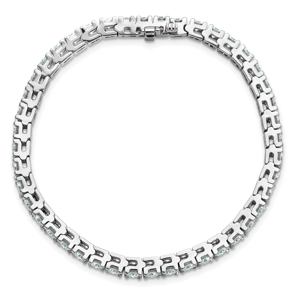 14kw 7.00ctw. Colorless Moissanite 4 Prong Tennis Bracelet