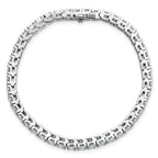 14kw 7.00ctw. Colorless Moissanite 4 Prong Tennis Bracelet