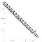 14kw 7.00ctw. Colorless Moissanite 4 Prong Tennis Bracelet