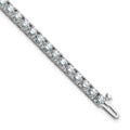 14kw 7.00ctw. Colorless Moissanite 4 Prong Tennis Bracelet