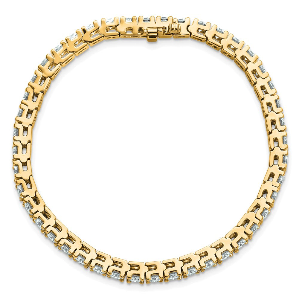 14ky 7.00ctw. Near Colorless Moissanite 4 Prong Tennis Bracelet