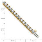 14ky 7.00ctw. Near Colorless Moissanite 4 Prong Tennis Bracelet