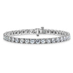 14kw 9.00ctw. Near Colorless Moissanite 4 Prong Tennis Bracelet