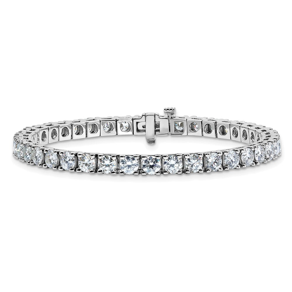 14kw 9.00ctw. Near Colorless Moissanite 4 Prong Tennis Bracelet