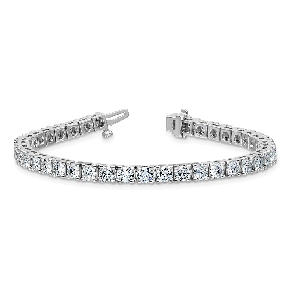 14kw 9.00ctw. Near Colorless Moissanite 4 Prong Tennis Bracelet