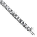 14kw 9.00ctw. Near Colorless Moissanite 4 Prong Tennis Bracelet