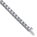 14kw 9.00ctw. Near Colorless Moissanite 4 Prong Tennis Bracelet