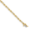 14k 1/2 carat Lab Grown Diamond VS/SI+ G+ Complete Fancy Link Tennis Bracelet