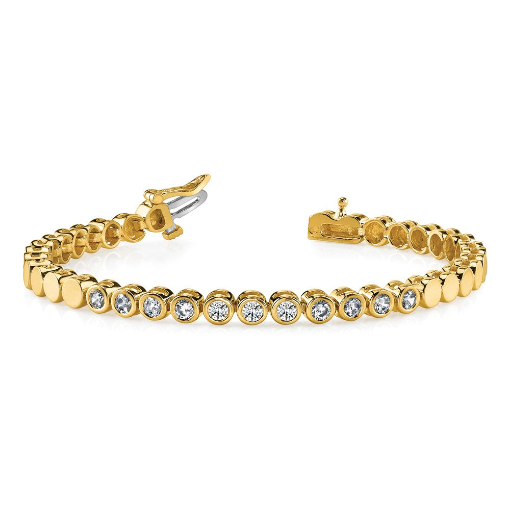 14k Holds 35 Stones up to 3.5mm Round Add-a-Diamond 7 inch Bracelet