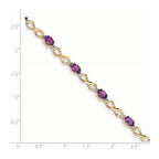 14k Amethyst/Diamond Bracelet