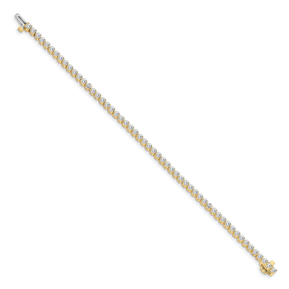 True Origin 14K Yellow Gold 2 3/8 carat Lab Grown Diamond VS+ F+ Complete Tennis Bracelet