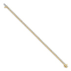 14k Complete 2.4 carat Round A Diamond 3-prong 7 inch Tennis Bracelet