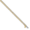 True Origin 14K Yellow Gold 2 3/8 carat Lab Grown Diamond VS+ F+ Complete Tennis Bracelet