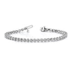 True Origin 14K White Gold 2 3/8 carat Lab Grown Diamond VS+ F+ Complete Tennis Bracelet