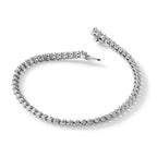 True Origin 14K White Gold 2 3/8 carat Lab Grown Diamond VS+ F+ Complete Tennis Bracelet