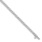 14k White Gold Complete 2.4 carat Round A Diamond 3-prong 7 inch Tennis Bracelet