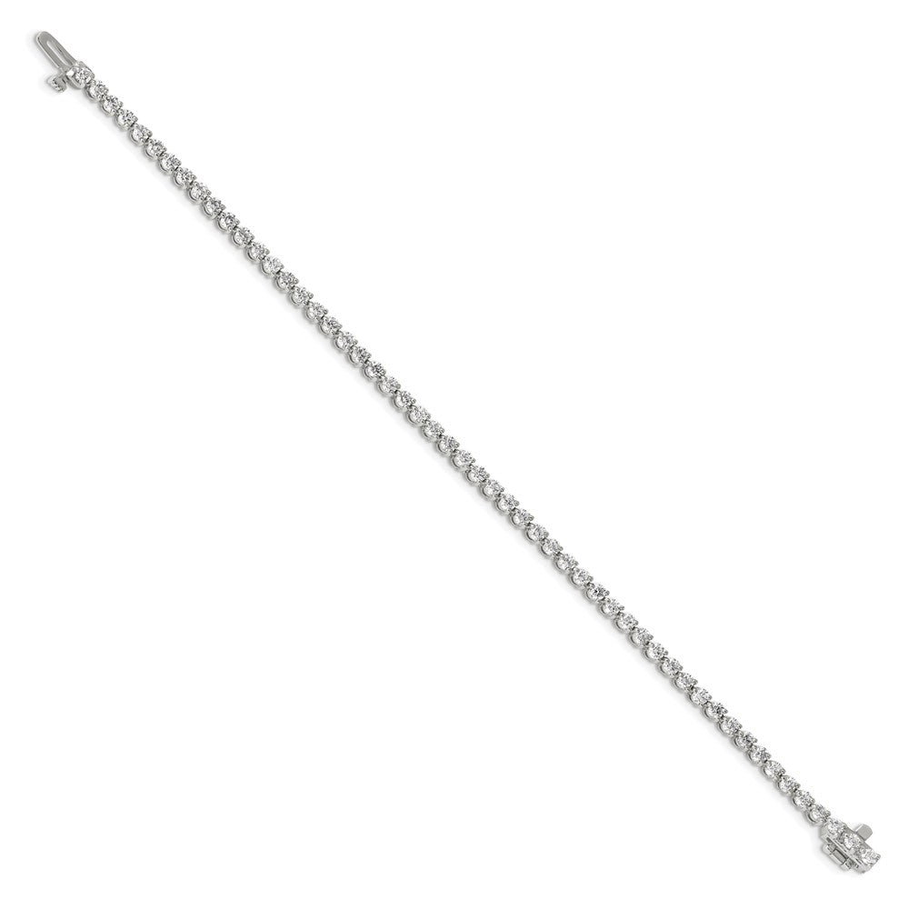 True Origin 14K White Gold 2 3/4 carat Lab Grown Diamond VS+ F+ Complete Tennis Bracelet