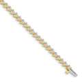 True Origin 14K Yellow Gold 4 1/3 carat Lab Grown Diamond VS+ F+ Complete Tennis Bracelet